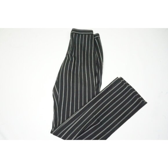 Ralph Lauren Collection Purple Label Black Black Striped Wide Pants Sz 2 NEW